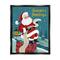 Stupell Industries Season's Greetings Santa's List Chimney Framed Floater Canvas Wall Art
